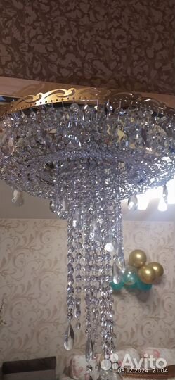 Люстра потолочная хрустальная
