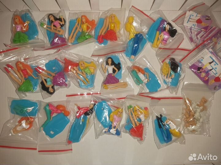 Игрушки из шоколадных яиц (девочки и их питомцы)