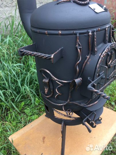 Кованная Печь под казан ручной работы