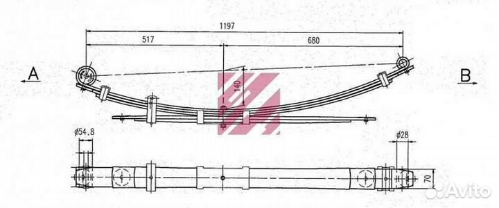 Рессора Hyundai Porter 2 5-ти листовая
