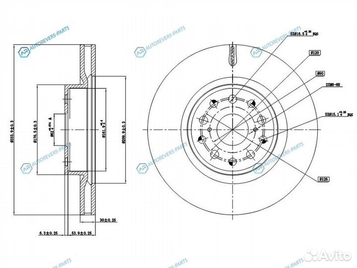 ST-43512-50240 Диск тормозной перед lexus LS460LS4
