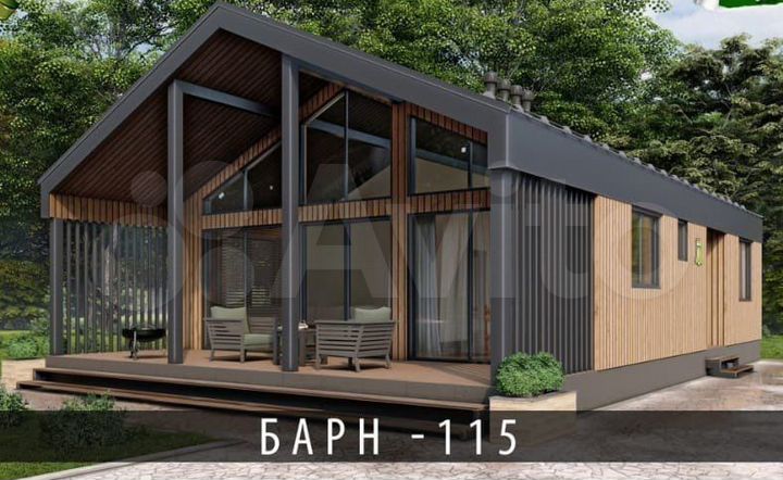 Дом 100 м² на участке 6 сот.