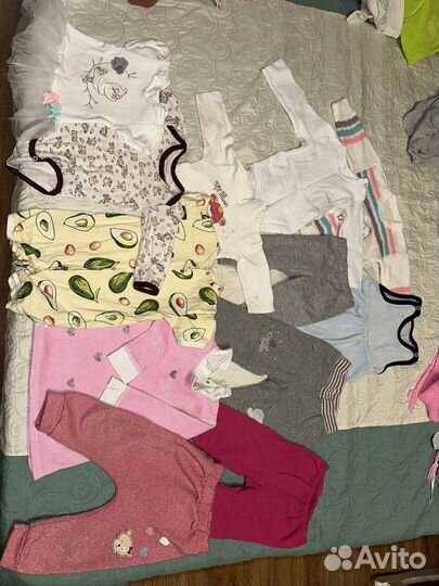 Большой пакет одежды для девочки 74 размер