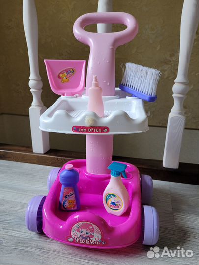 Беби Борн, кровать, тележка, глад.доска, хоз.набор