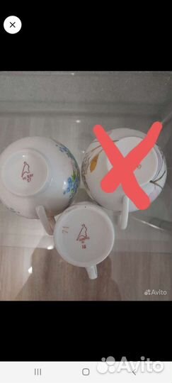 Молочник, чашки СССР Дулёво