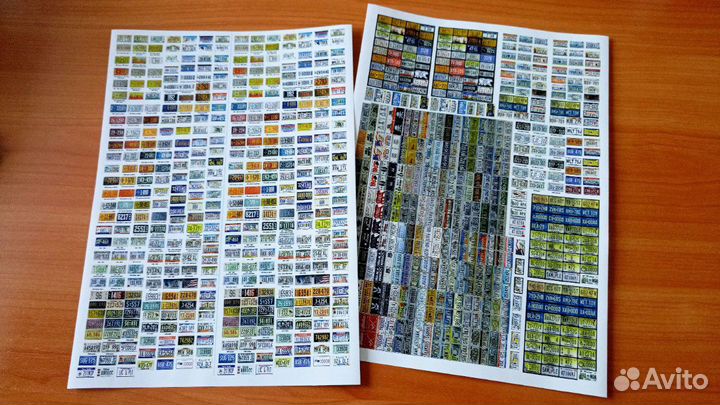 Номерные знаки США (масштаб 1:24 - 1:25)