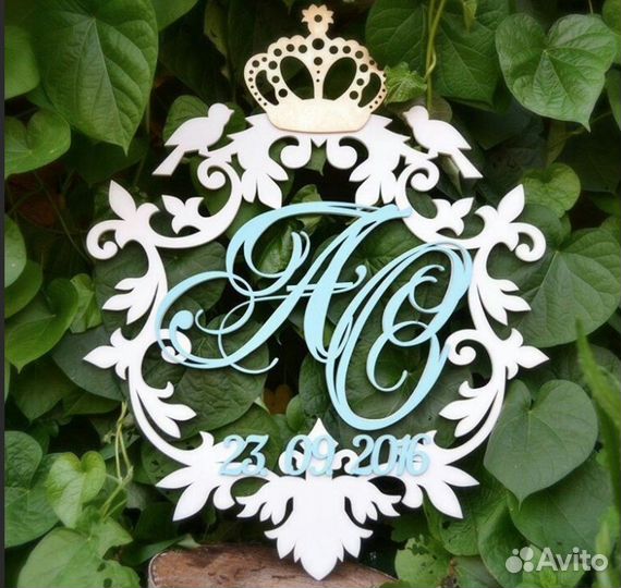 Монограмма на свадьбу / свадебный герб