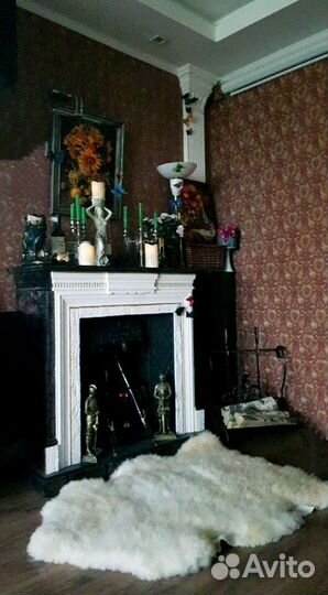 Камин 3D с эффектом живого огня и тлением углей