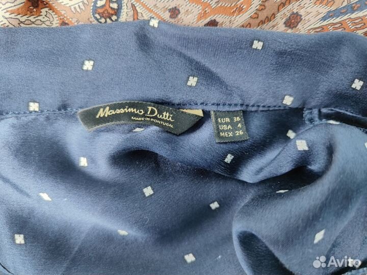 Massimo dutti 100% натуральный шелк блузка 42 44