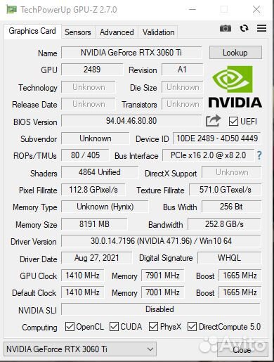 Видеокарта rtx 3060ti