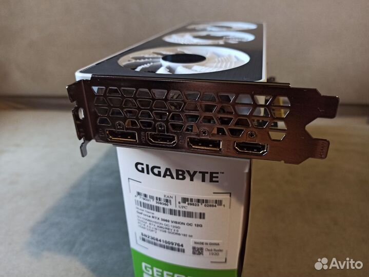 Видеокарта gigabyte GeForce RTX 3060 vision OC 12G