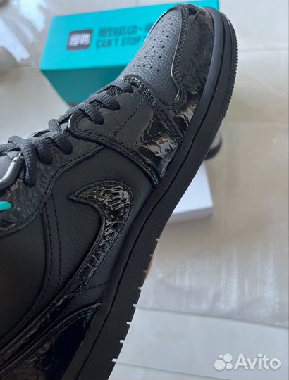 Nike Air Jordan 1 LOW “Black Croc” оригинал