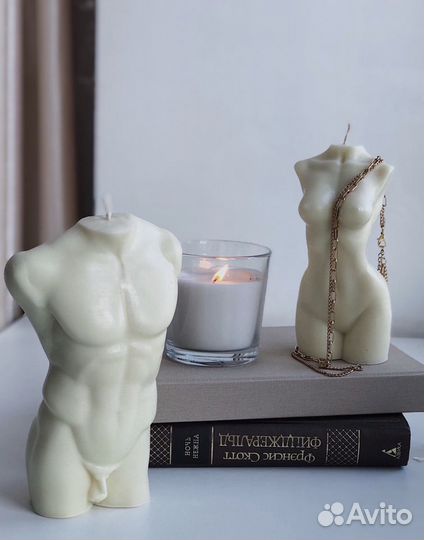 Свечи в форме женского и мужского тела