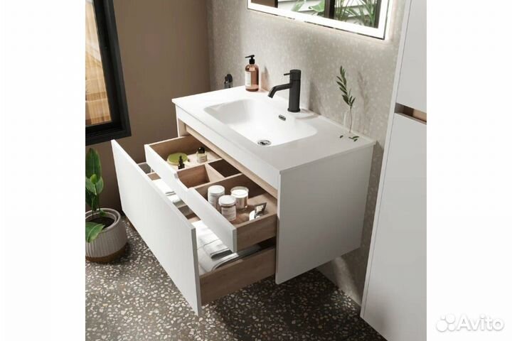 Тумба с раковиной Sancos Smart SM80W