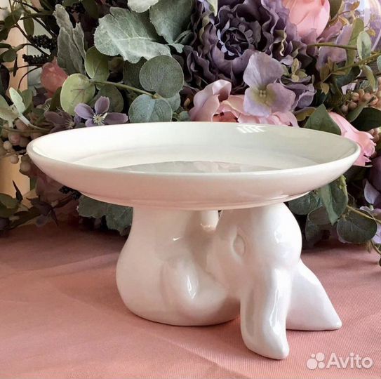 Блюдо- тортовница для красивой подачи «кролик»