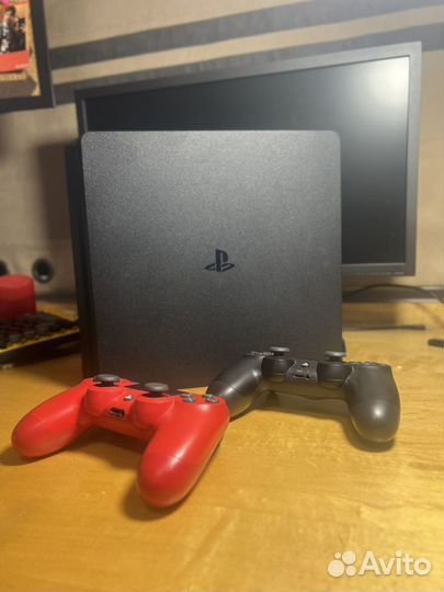 Sony playstation 4 ps4 slim 500gb + 2геймпада