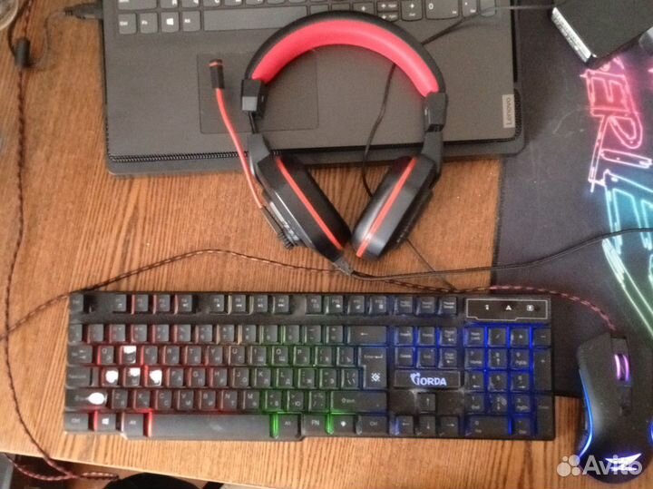 Игровой комплект: мышка, клавиатура, наушники