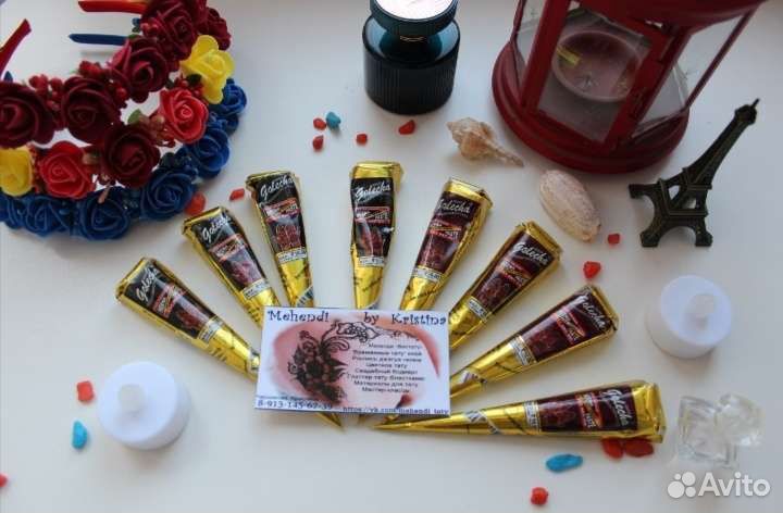 Хна для мехенди, временных тату,трафареты для тату