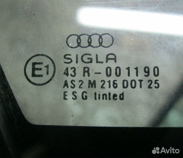 Стекло боковое глухое Audi 80 B3