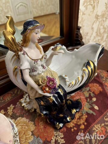 Итальянская фарфоровая статуэтка ладья