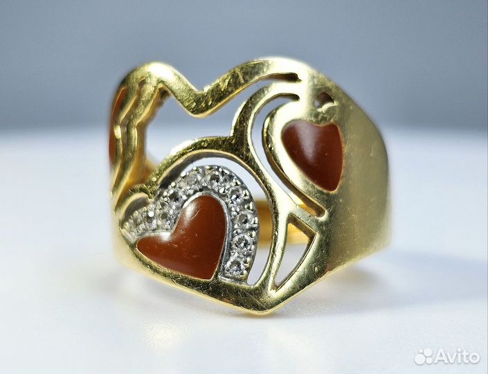 Золотое кольцо с бриллиантами Roberto Coin 750