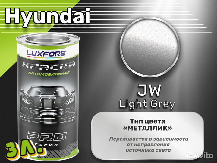 Краска Luxfore 3л. (Hyundai JW Light Grey)