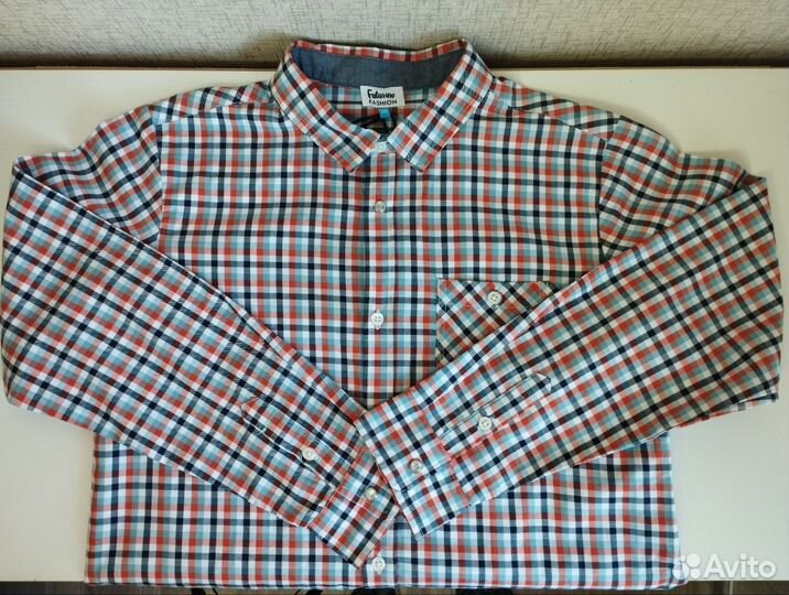 Новая рубашка для мальчика в клетку Futurino 158