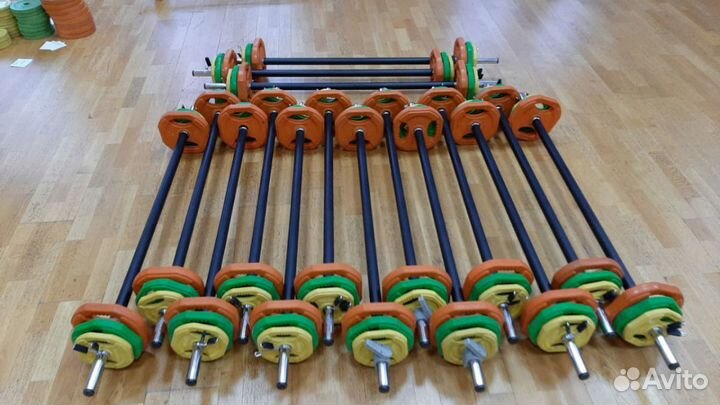 Штанга боди памп Reebok бу для аэробики, фитнеса