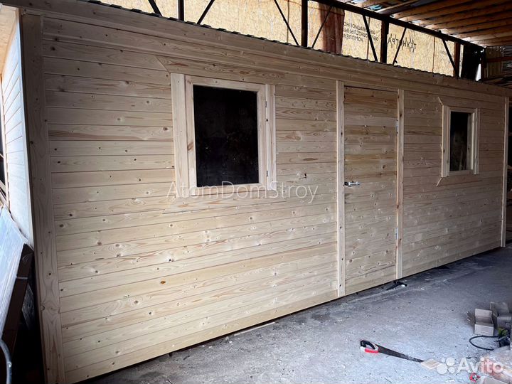 Бытовка деревянная утепленная с электрикой