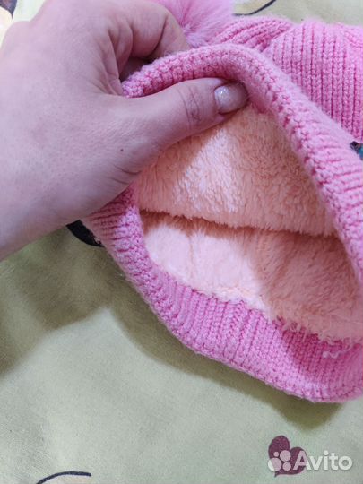 Шапка зимняя для девочки 50 52