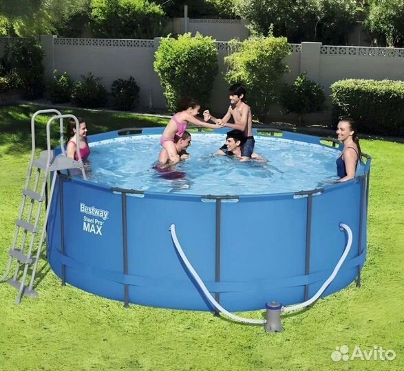 Каркасный бассейн 366х133 фильтр-насос 11440 л