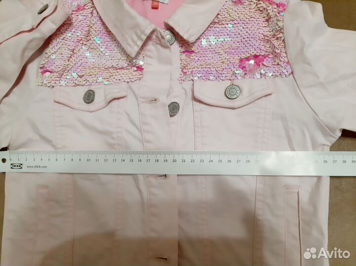 Джинсовая куртка для девочки 134