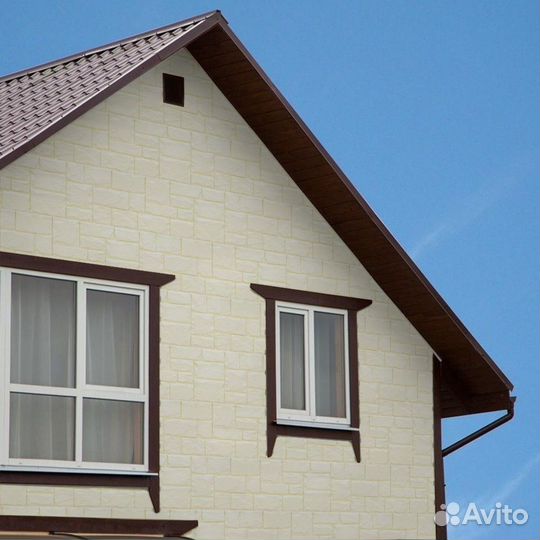 Фасадные панели Грандлайн Крупный камень молочный