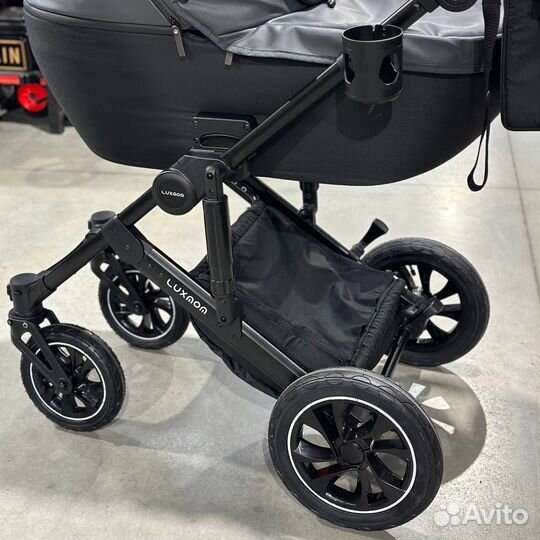 Новая коляска luxmom 808 3в1 темно серая в наличии