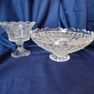 Ваза на ножке Стекло СССР Винтаж Раритет Хрусталь