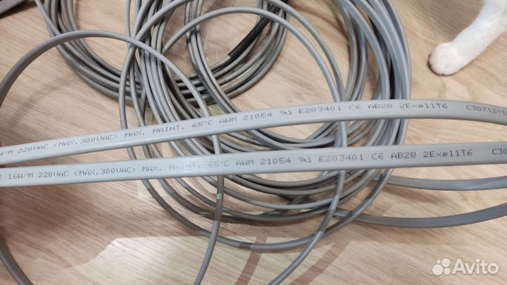 Термокабель 65 градусов 16 ватт/метр 2 мотка