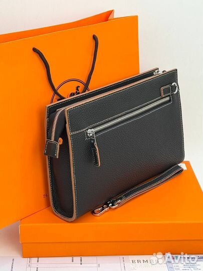 Сумка клатч мужская Hermes Премиум