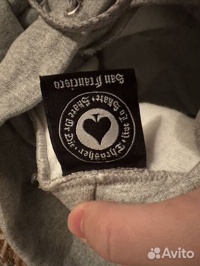 Худи thrasher серое