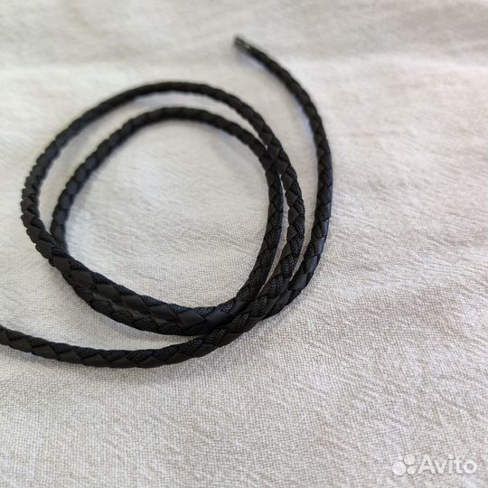 Кожаный шнур плетеный круглый