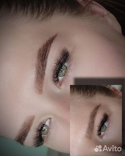 Оформление бровей и ламинирование ресниц