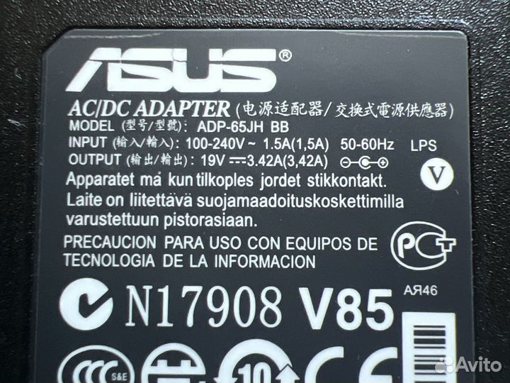 Блок питания для ноутбука asus 19v 3.42А