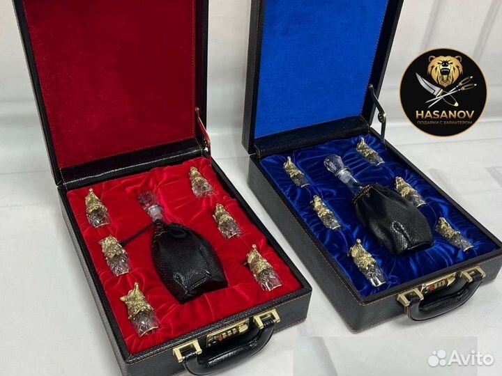 Подарочный дипломат с графином и с 6 стопками