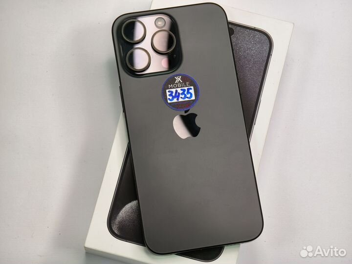 АКБ 100) iPhone 15 pro max 256 Black Sim+Esim