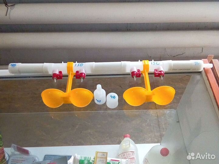 Ниппельная поилка двойная с каплеуловителем