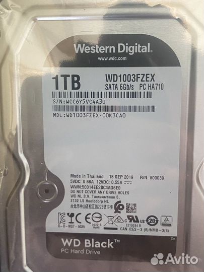 HDD WD black 1tb жесткий диск