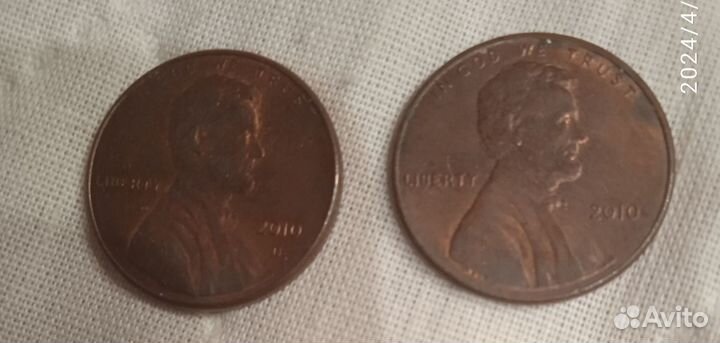 Квотеры, центы 25 и 1 юбилейные