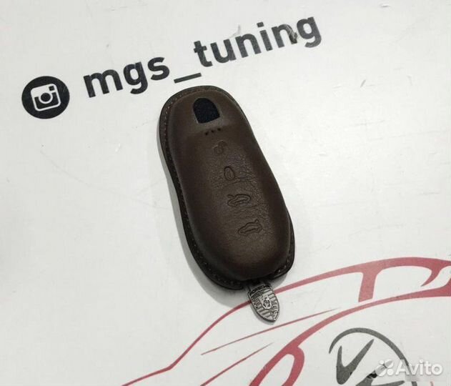 Чехол для ключа Porsche старого образца коричневый