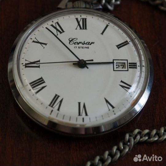 Corsar винтажные карманные механические часы