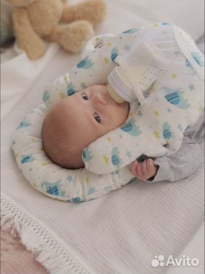 Детская подушка для сна и кормления новорожденного