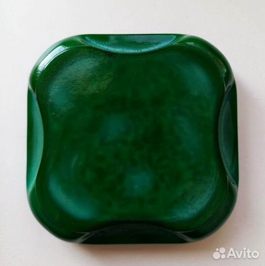 Пепельница малахитовое стекло,Богемия,Чехословакия